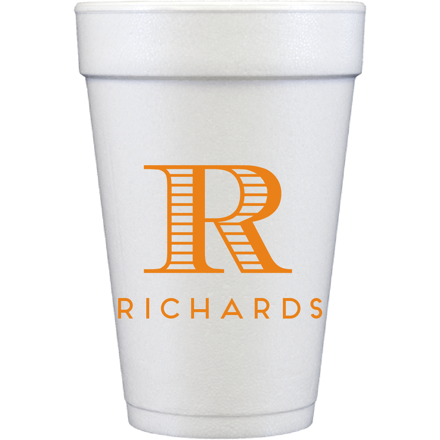 personalized initial | styrofoam cup