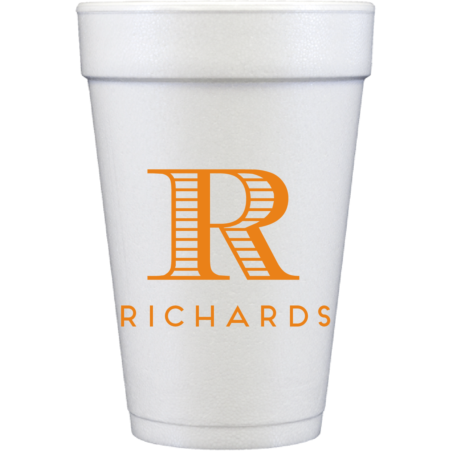 personalized initial | styrofoam cup