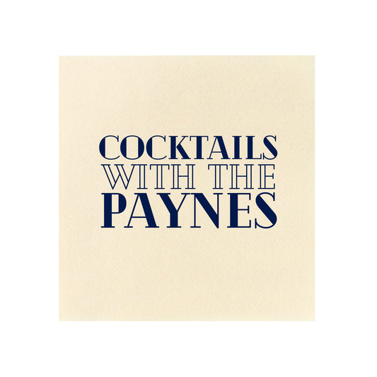 Custom Cocktail Napkin