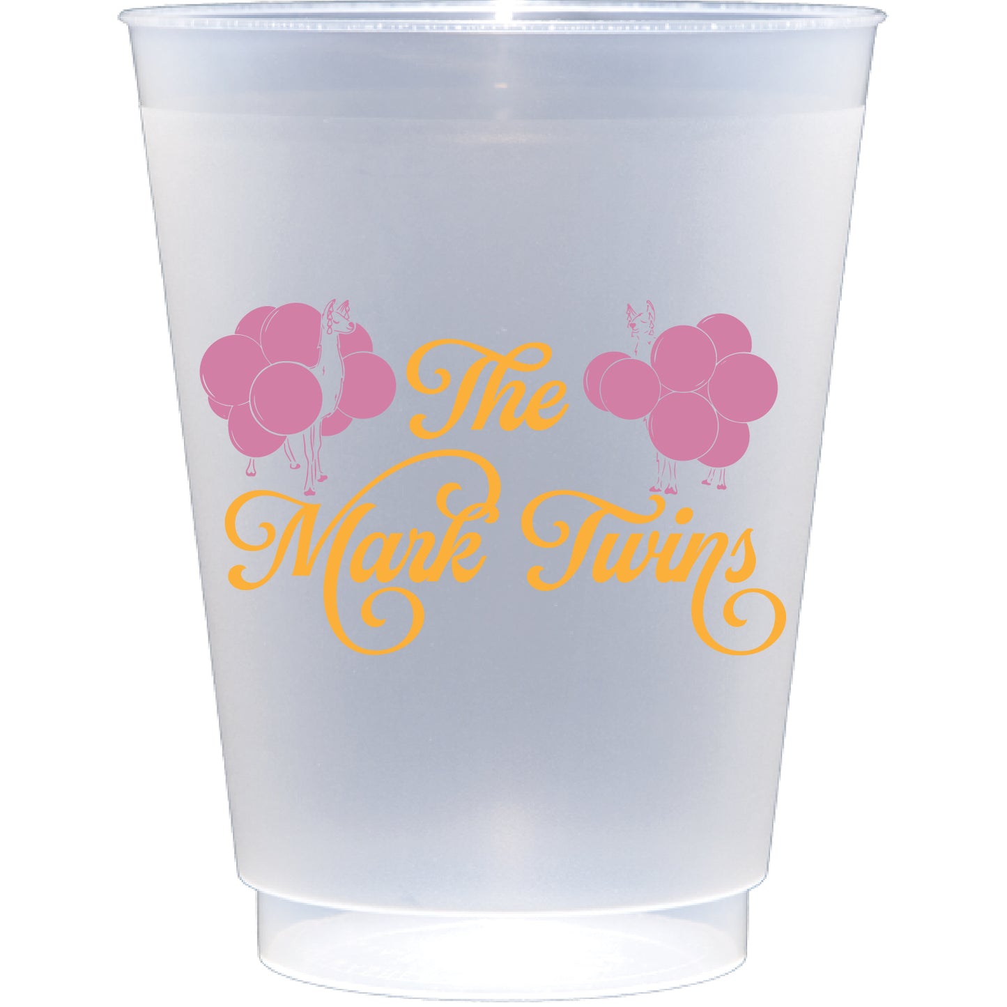 Personalized birthday llamas | Frosted Flex Cup