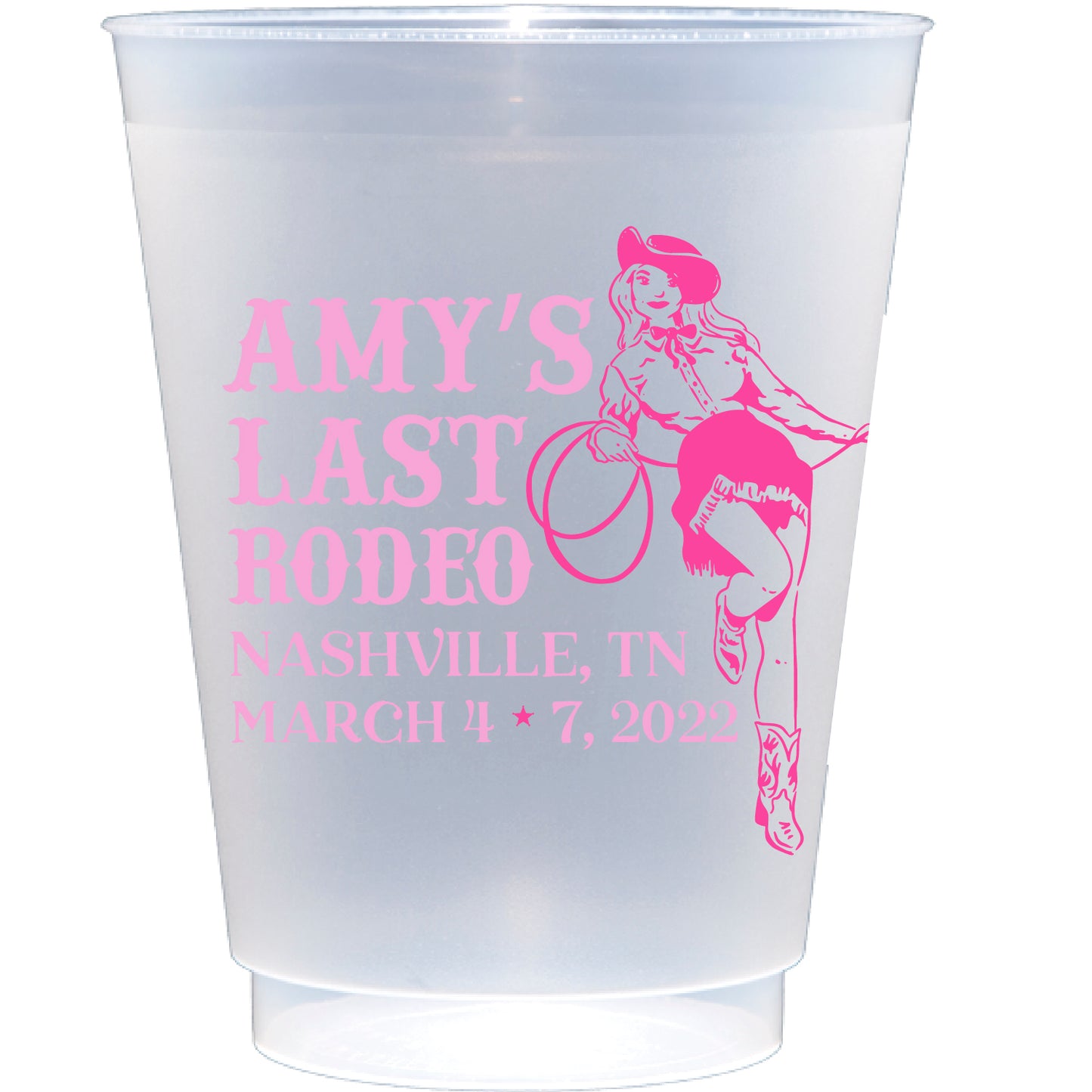 personalized rodeo | Frosted Flex Cup