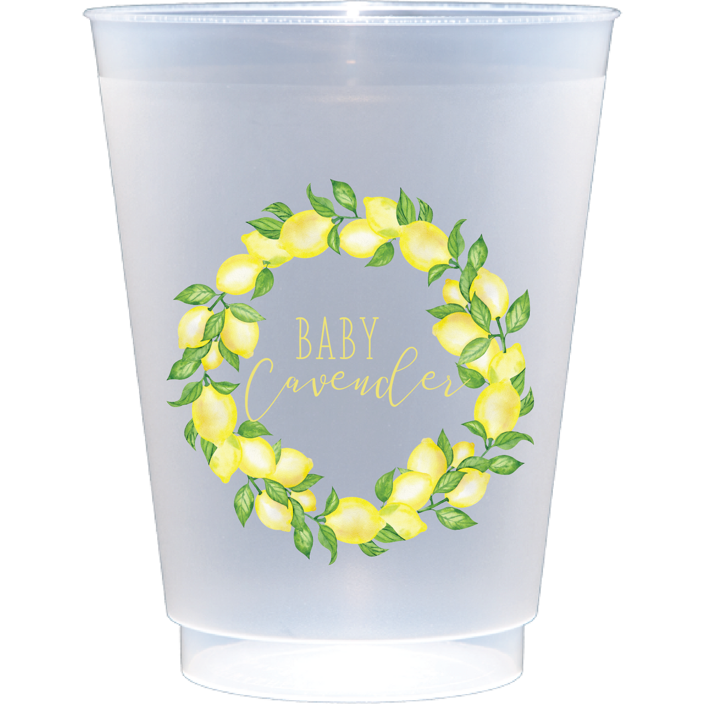 Personalized lemon wreath | Frosted Flex Cup