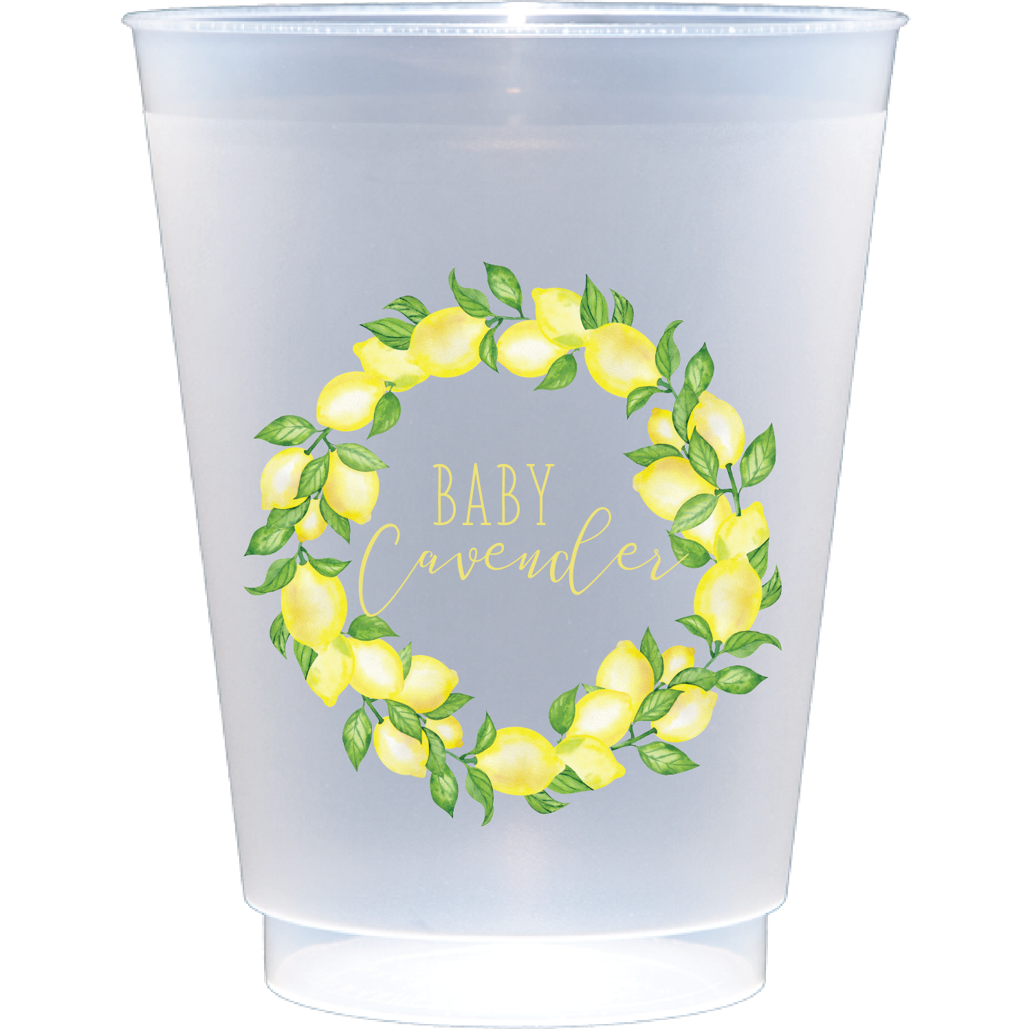 Personalized lemon wreath | Frosted Flex Cup