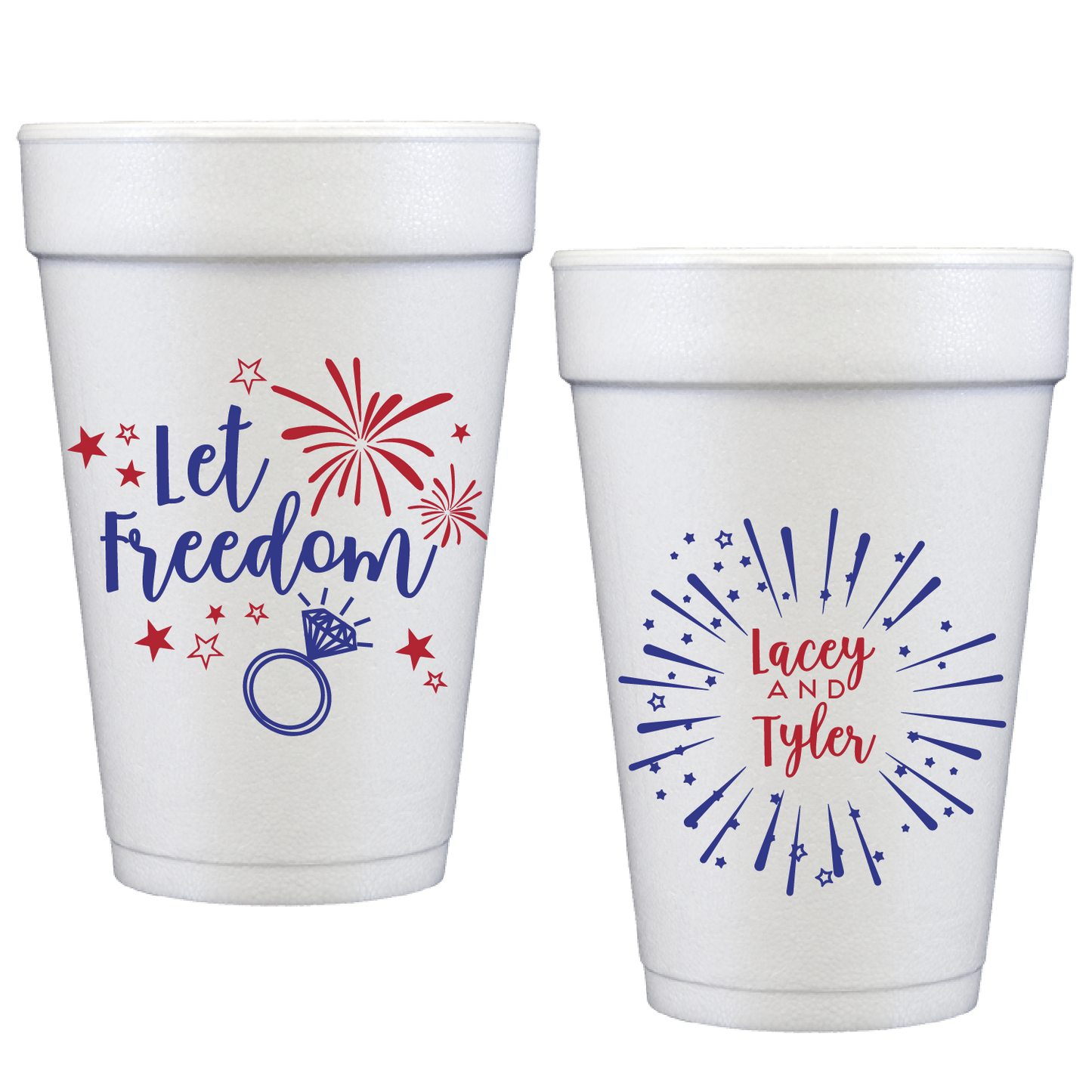 personalized freedom cup | styrofoam cup