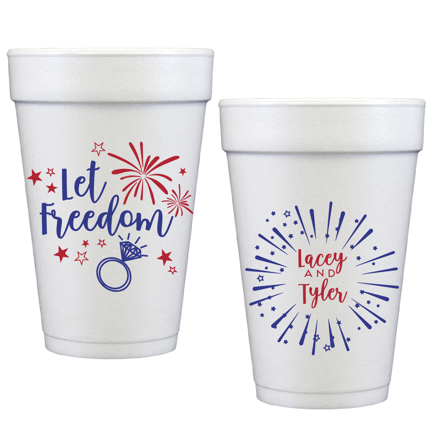 personalized freedom cup | styrofoam cup