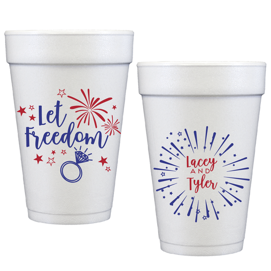 personalized freedom cup | styrofoam cup