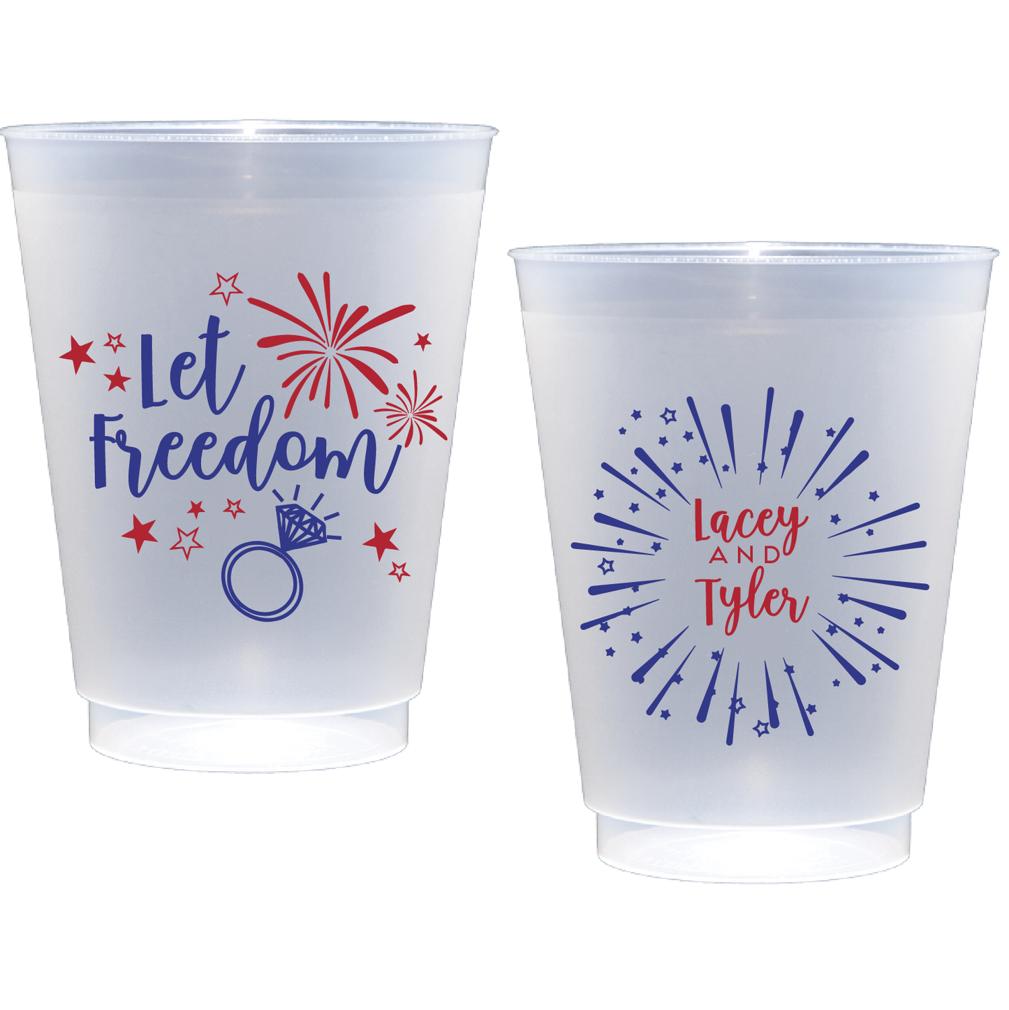 Personalized fourth of July | Frosted Flex Cup