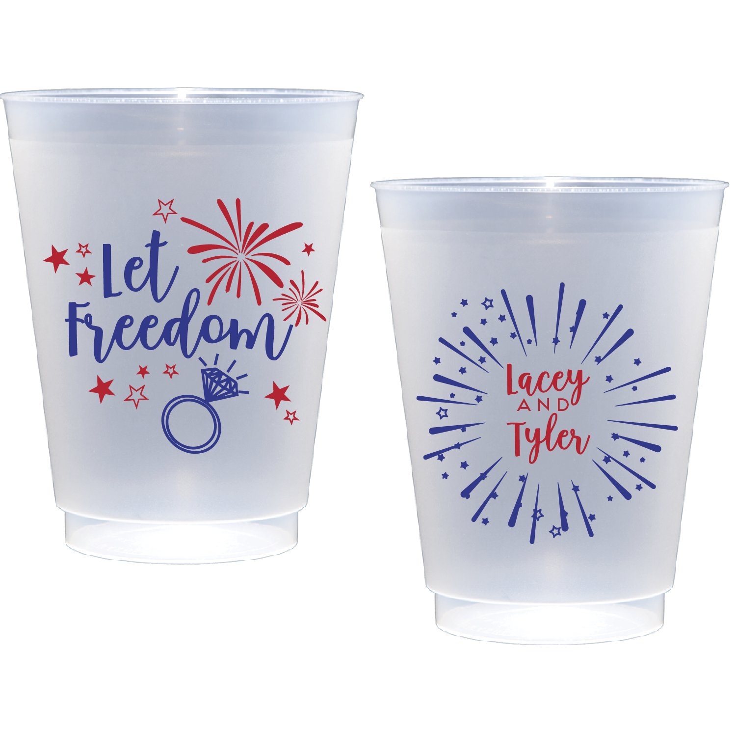 Personalized fourth of July | Frosted Flex Cup