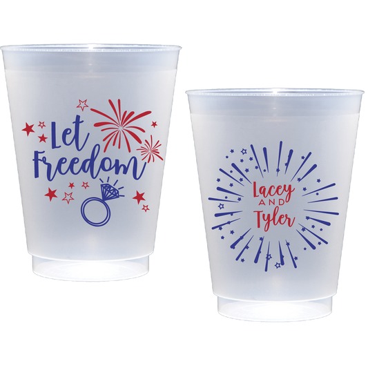 Personalized fourth of July | Frosted Flex Cup
