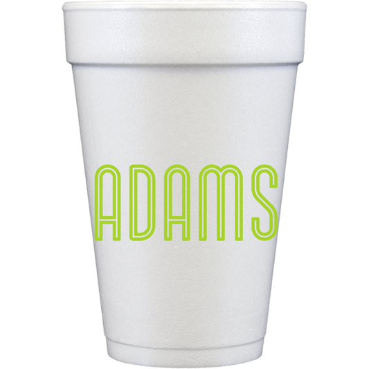 line name | styrofoam cups