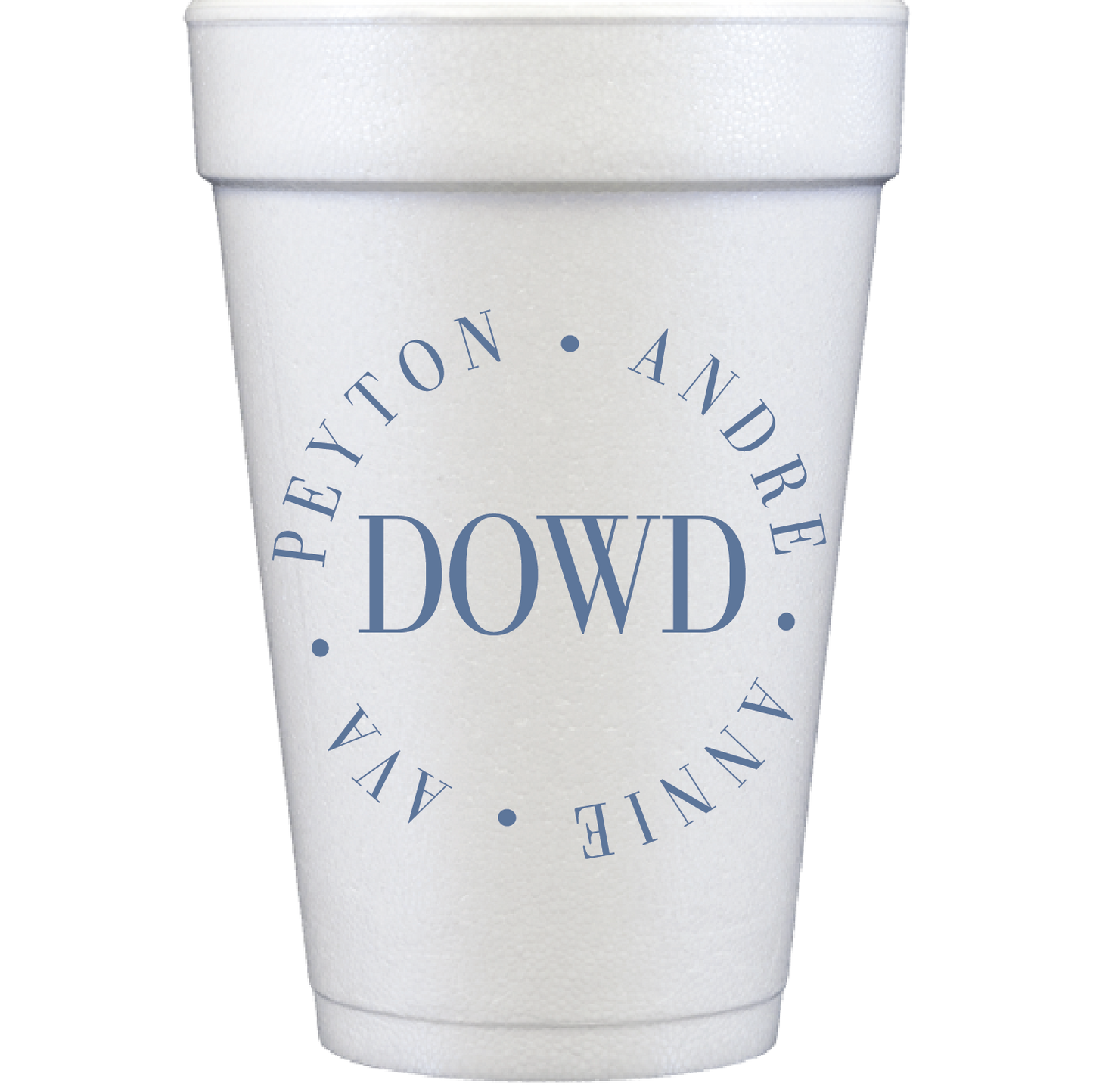 Personalized name circle | styrofoam cup