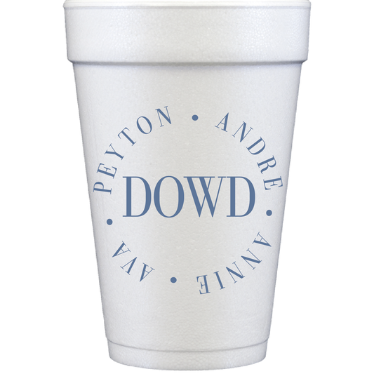 Personalized name circle | styrofoam cup