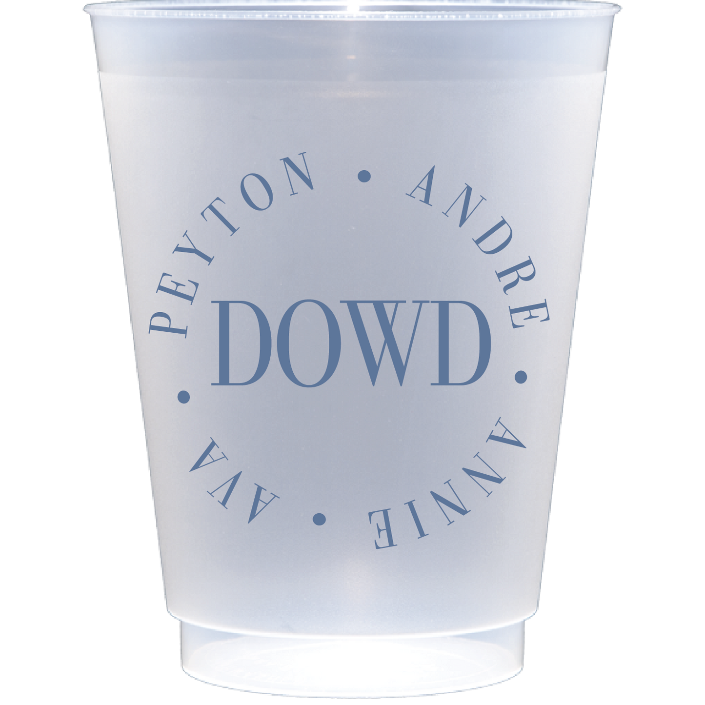 personalized name circle | Frosted Flex Cup