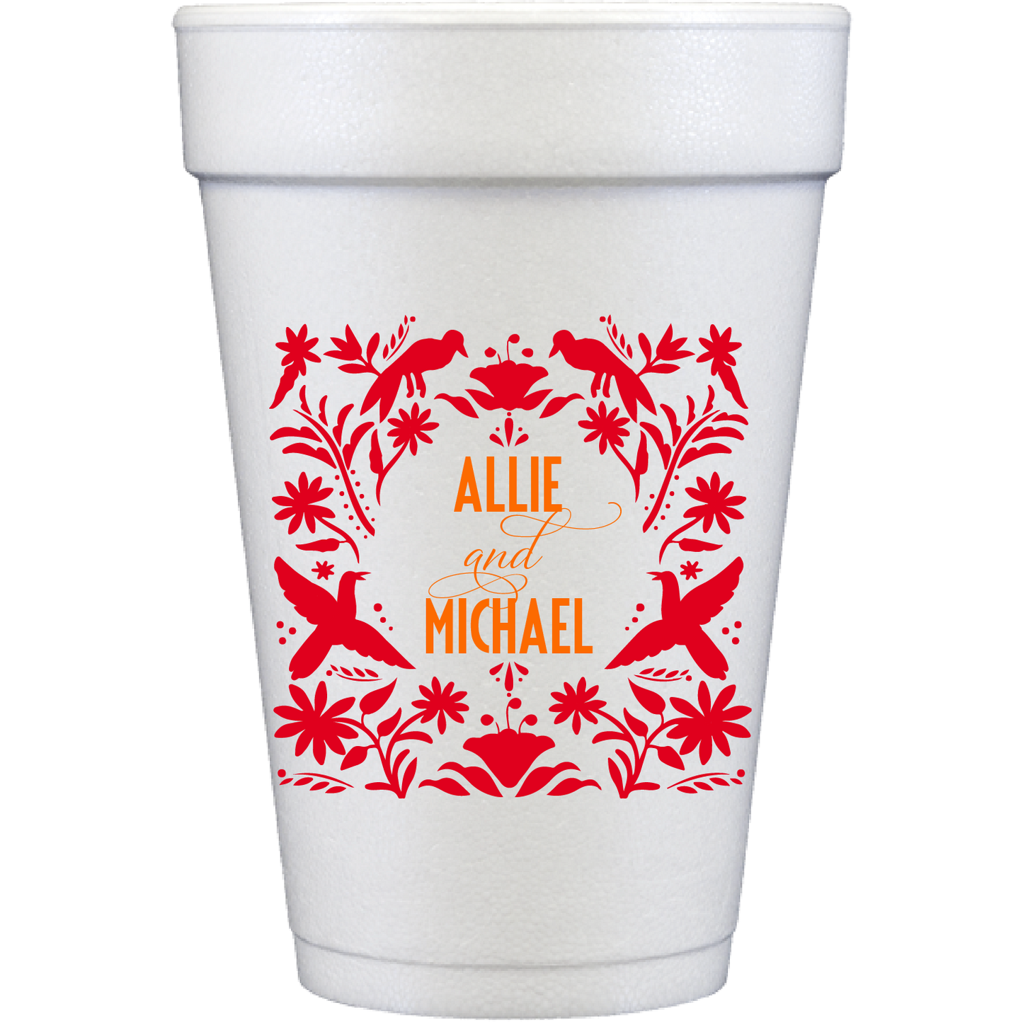 personalized otomi frame | styrofoam cup