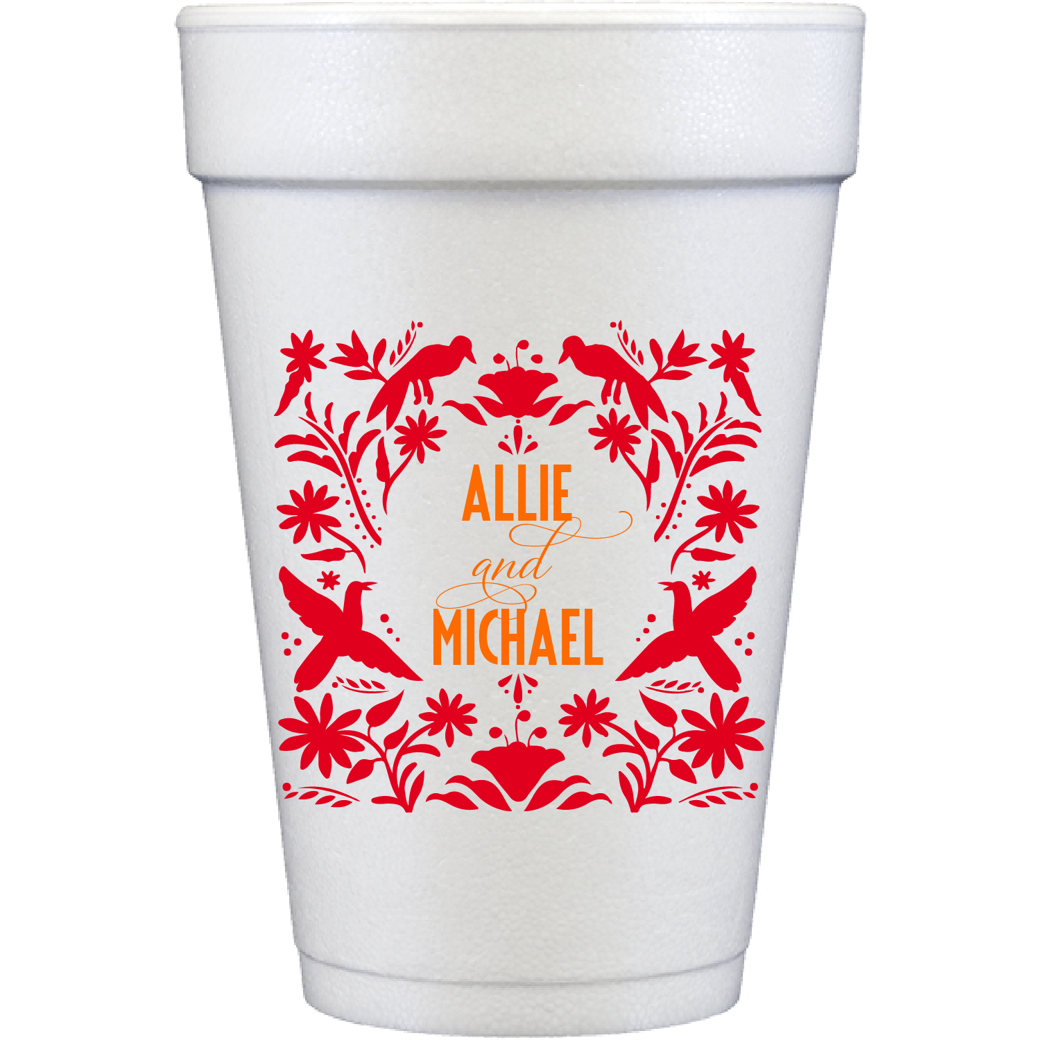 personalized otomi frame | styrofoam cup