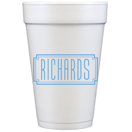 tall frame | styrofoam cups