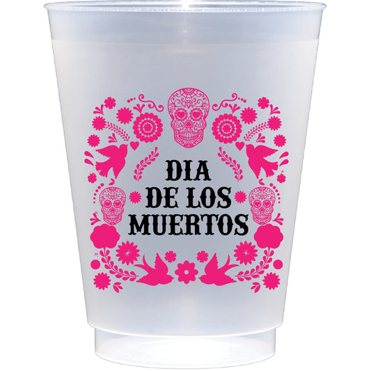 Dia de los muertos frosted flex cups