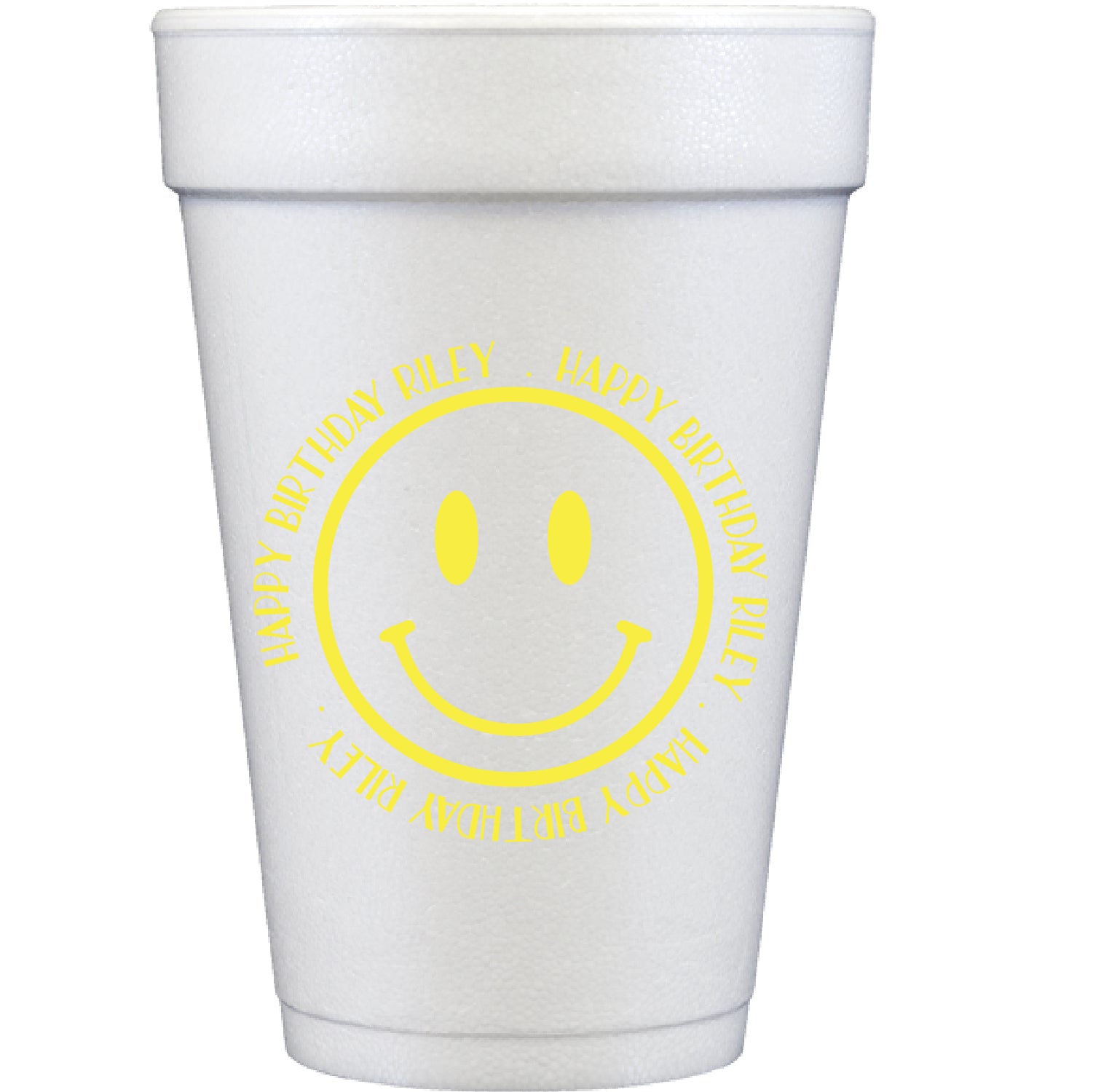 smiley face | styrofoam cups