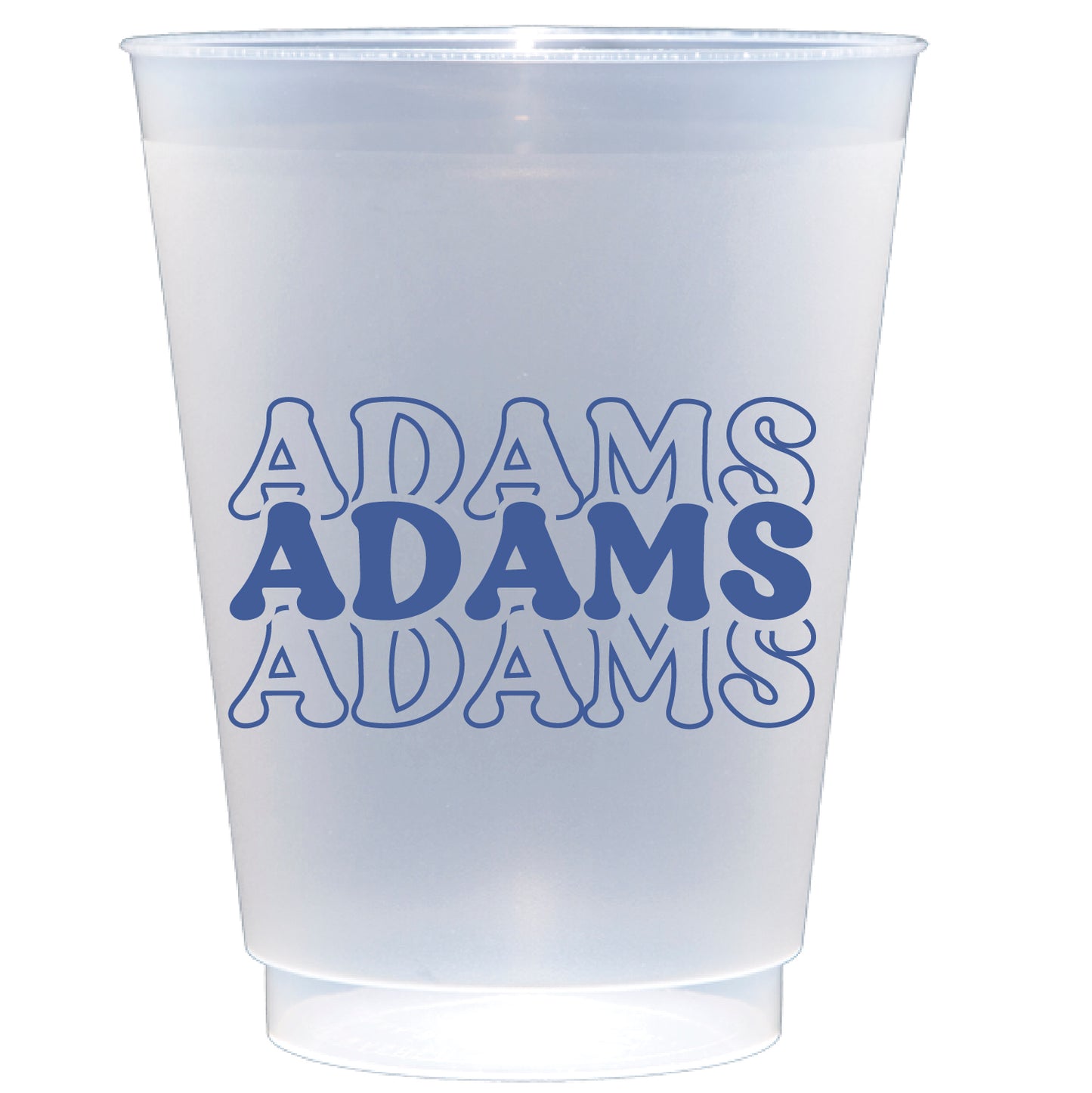 Personalized stacked name | Frosted flex cup