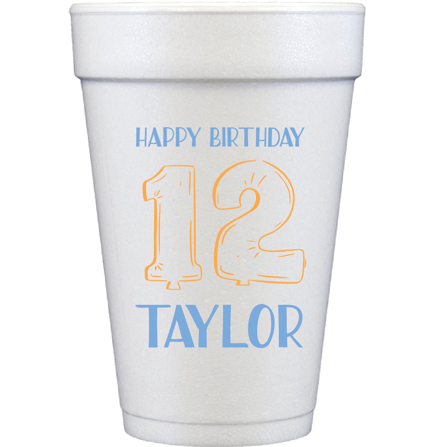 balloon numbers | styrofoam cups