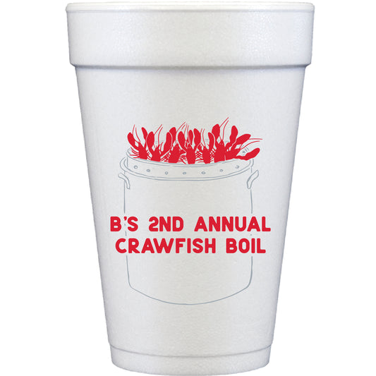 personalized crawfish boil | styrofoam cup