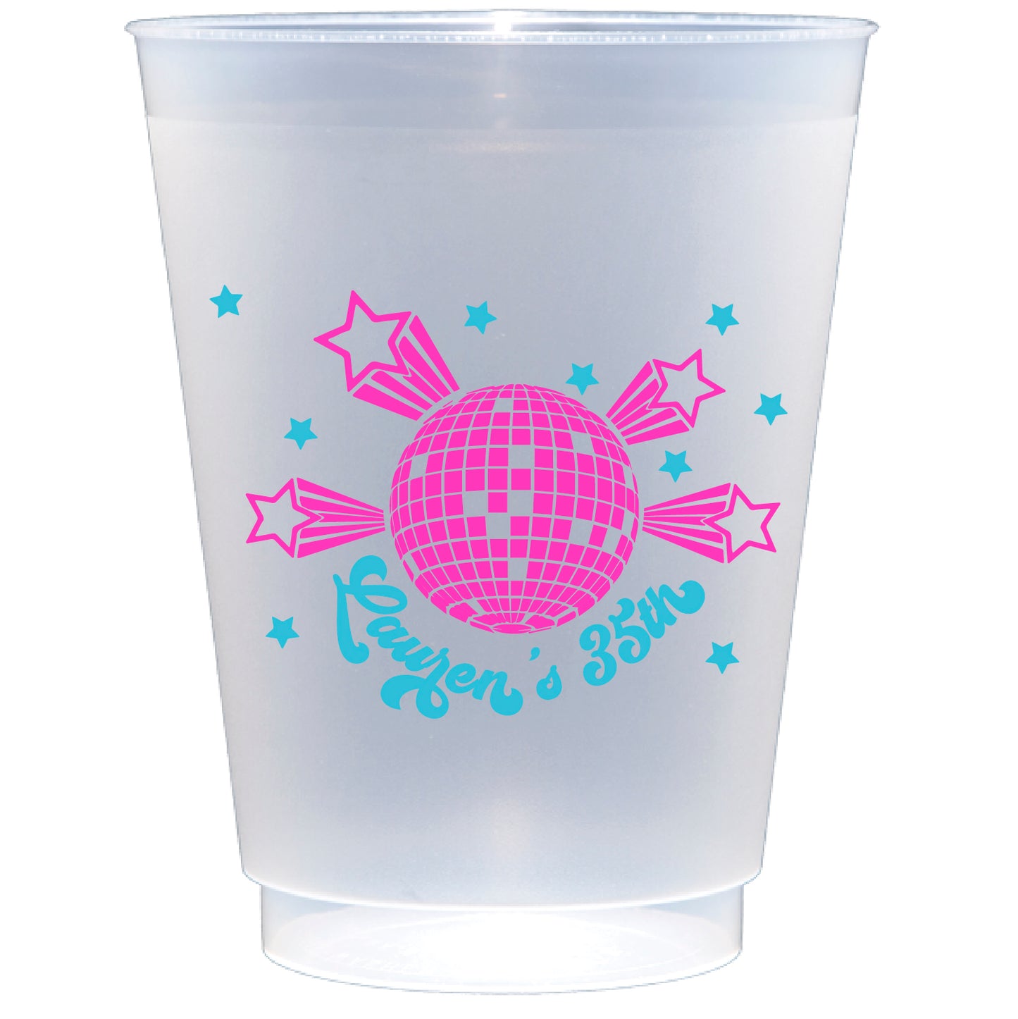 Personalized birthday disco | Frosted Flex Cup