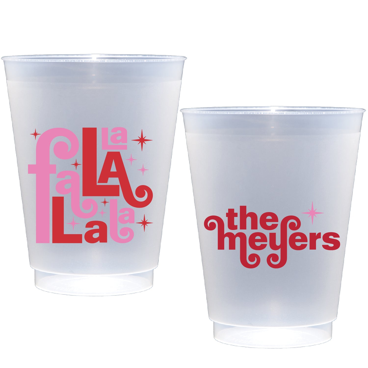 Personalized fa la la la holiday | Frosted Flex Cup