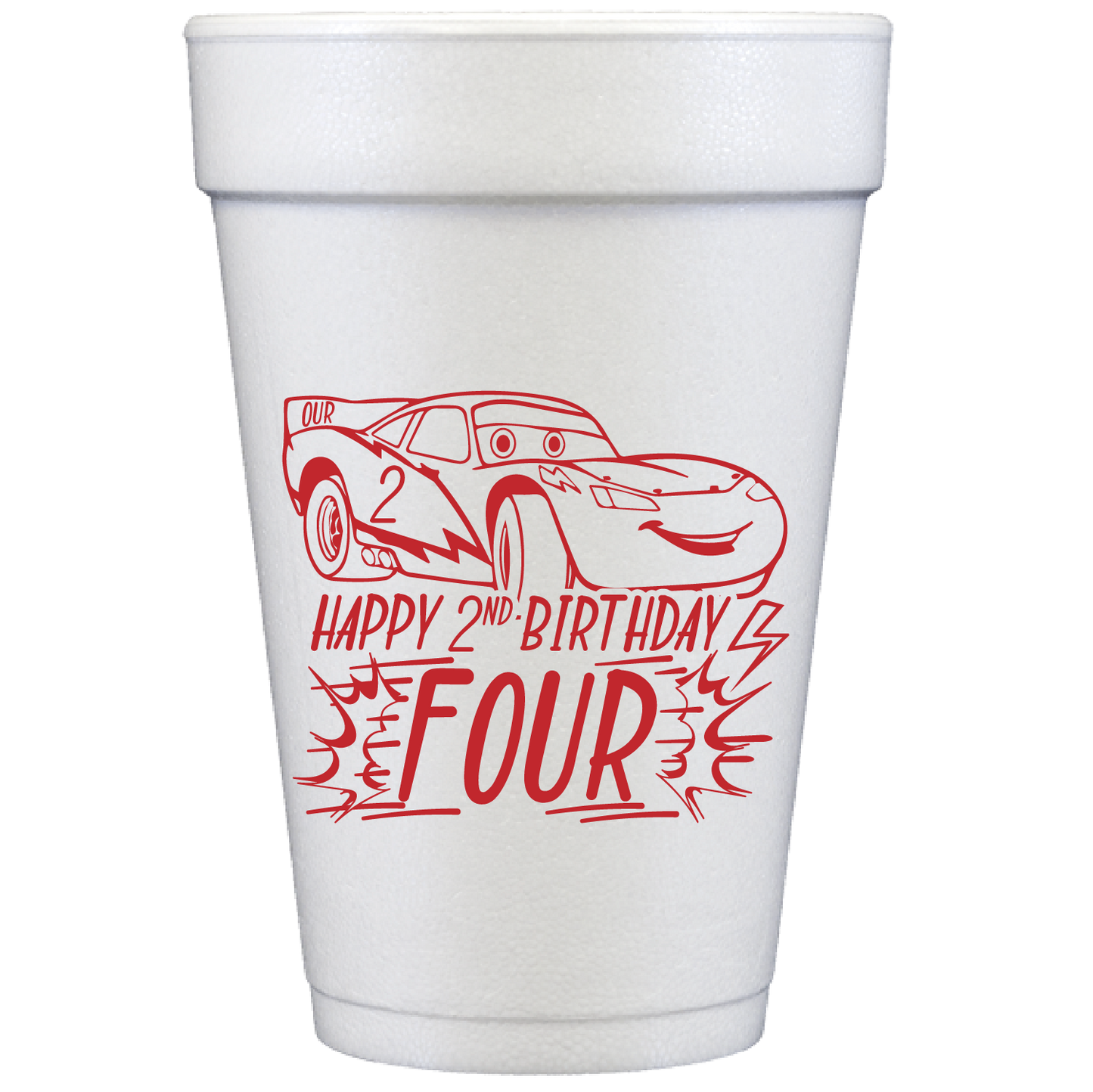 lightening mcqueen | styrofoam cups
