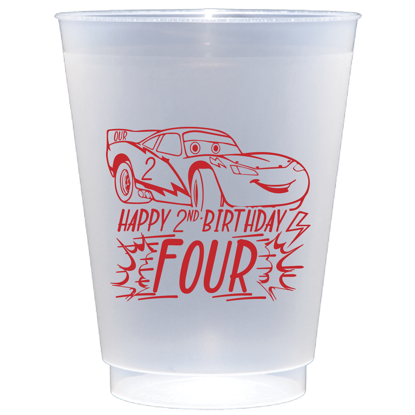 Lighting McQueen Birthday | Frosted Flex Cup