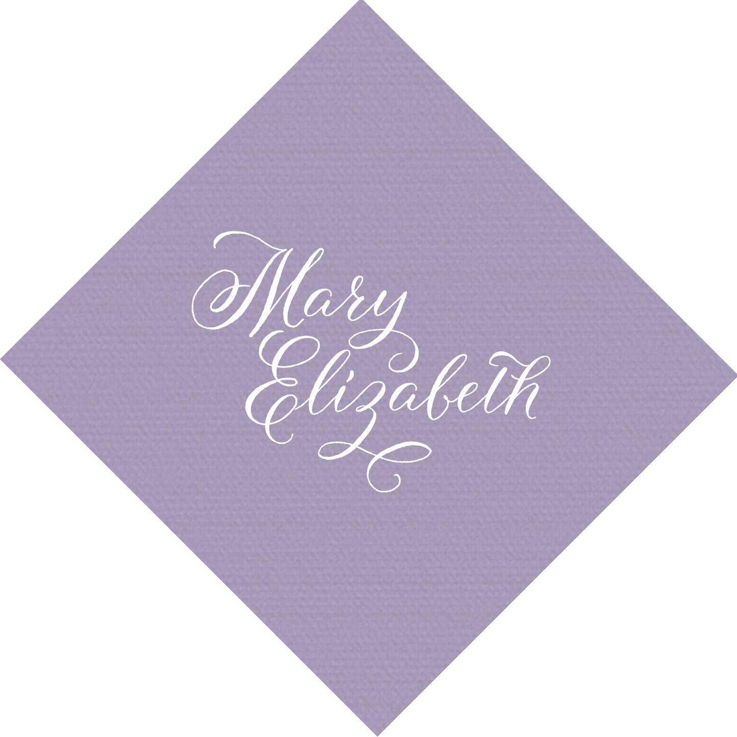 calligraphy swash script | beverage napkins | 3ply or linen