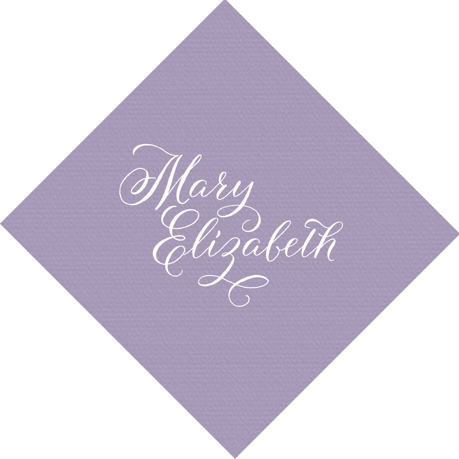 calligraphy swash script | beverage napkins | 3ply or linen