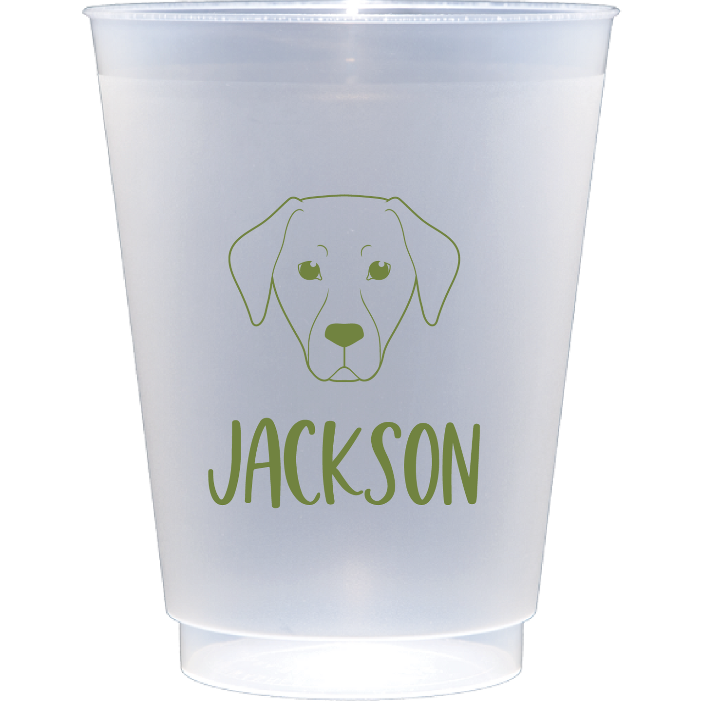 Personalized dog sketch | Frosted Flex Cup