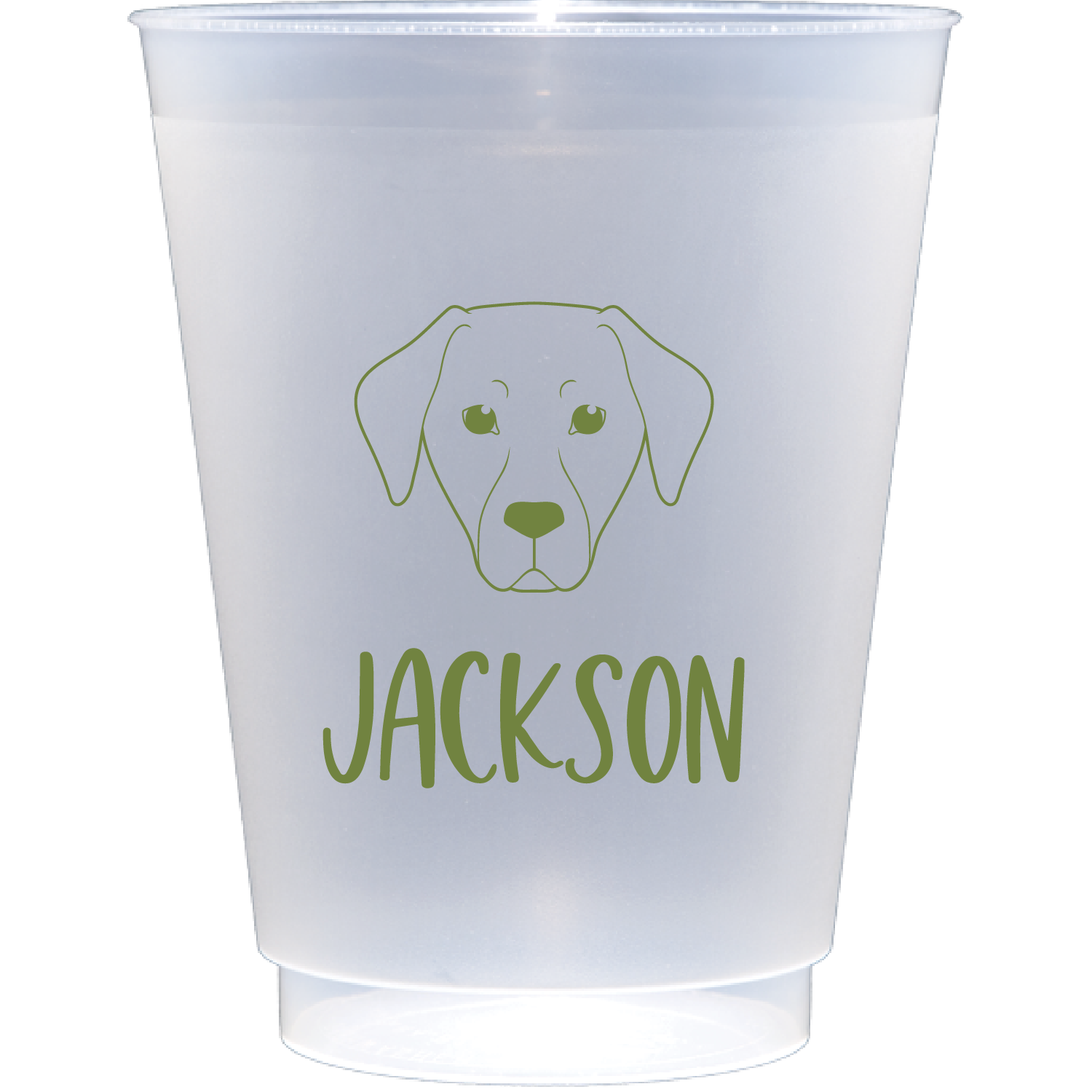 Personalized dog sketch | Frosted Flex Cup