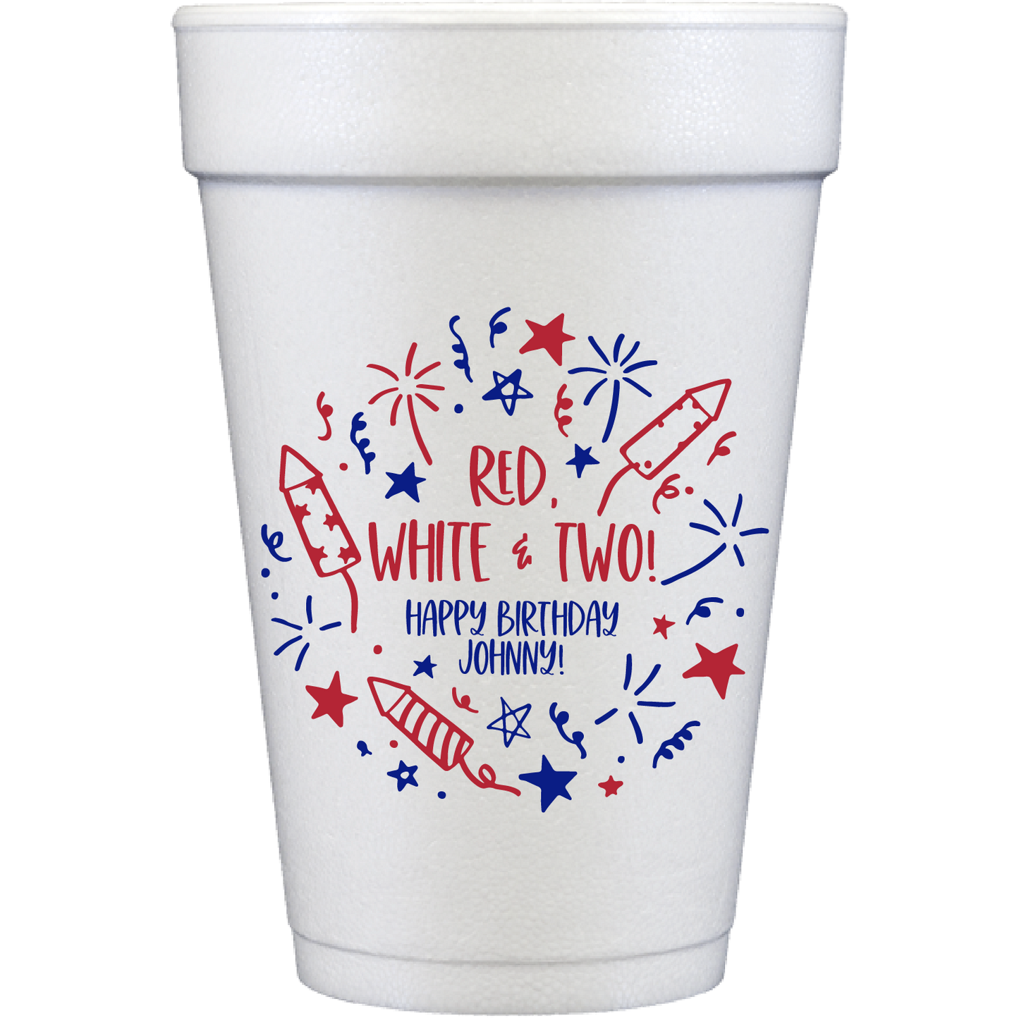 personalized patriotic birthday | styrofoam cup
