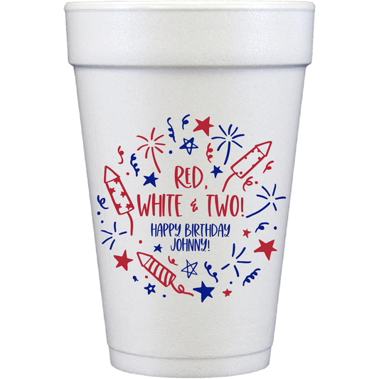 personalized patriotic birthday | styrofoam cup