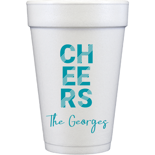 retro cheers | styrofoam cups