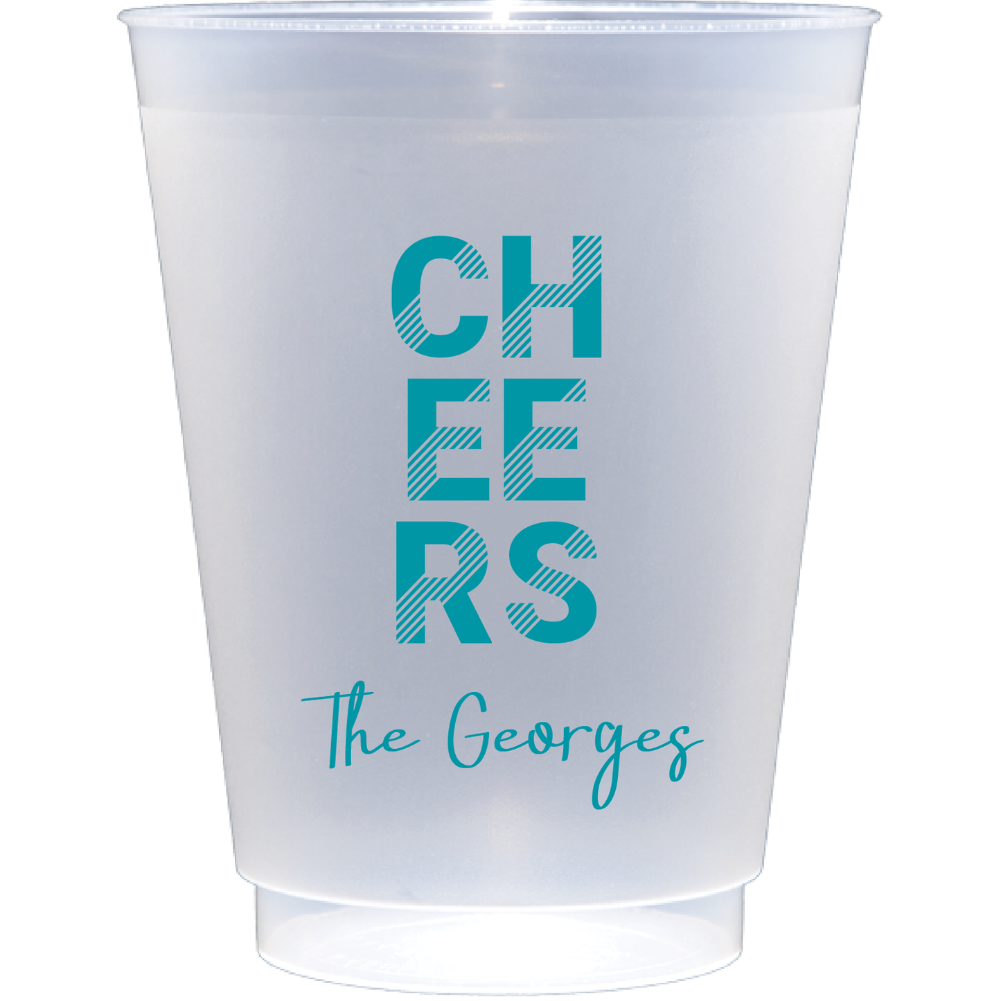 personalized retro cheers | Frosted Flex Cup