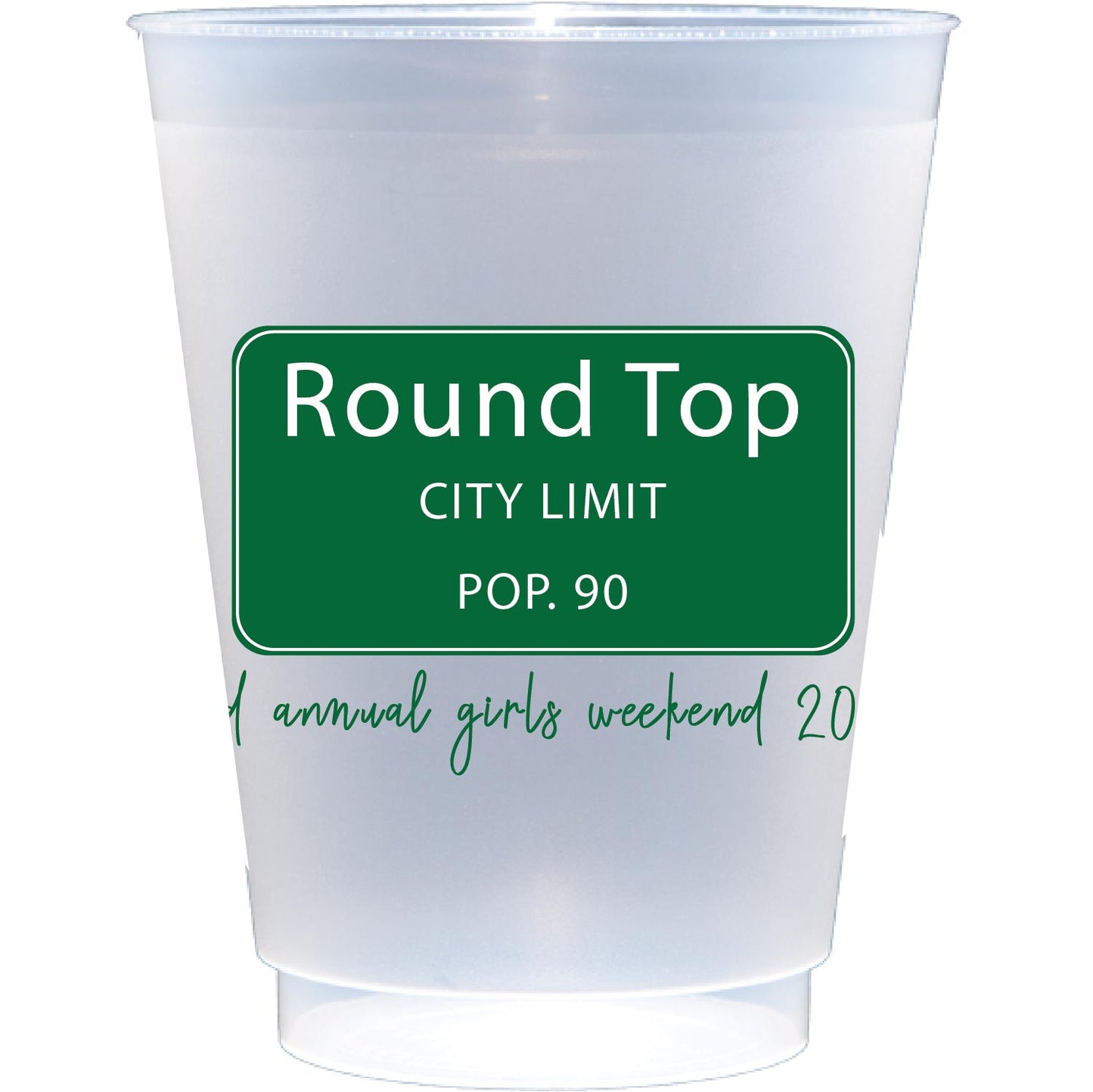 Personalized city limits | Frosted Flex Cup