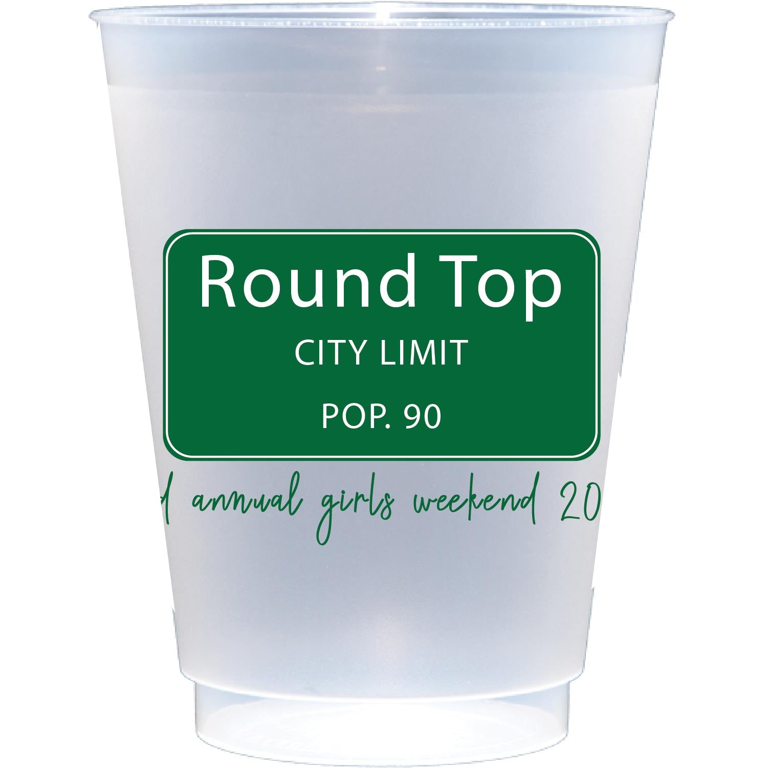 Personalized city limits | Frosted Flex Cup