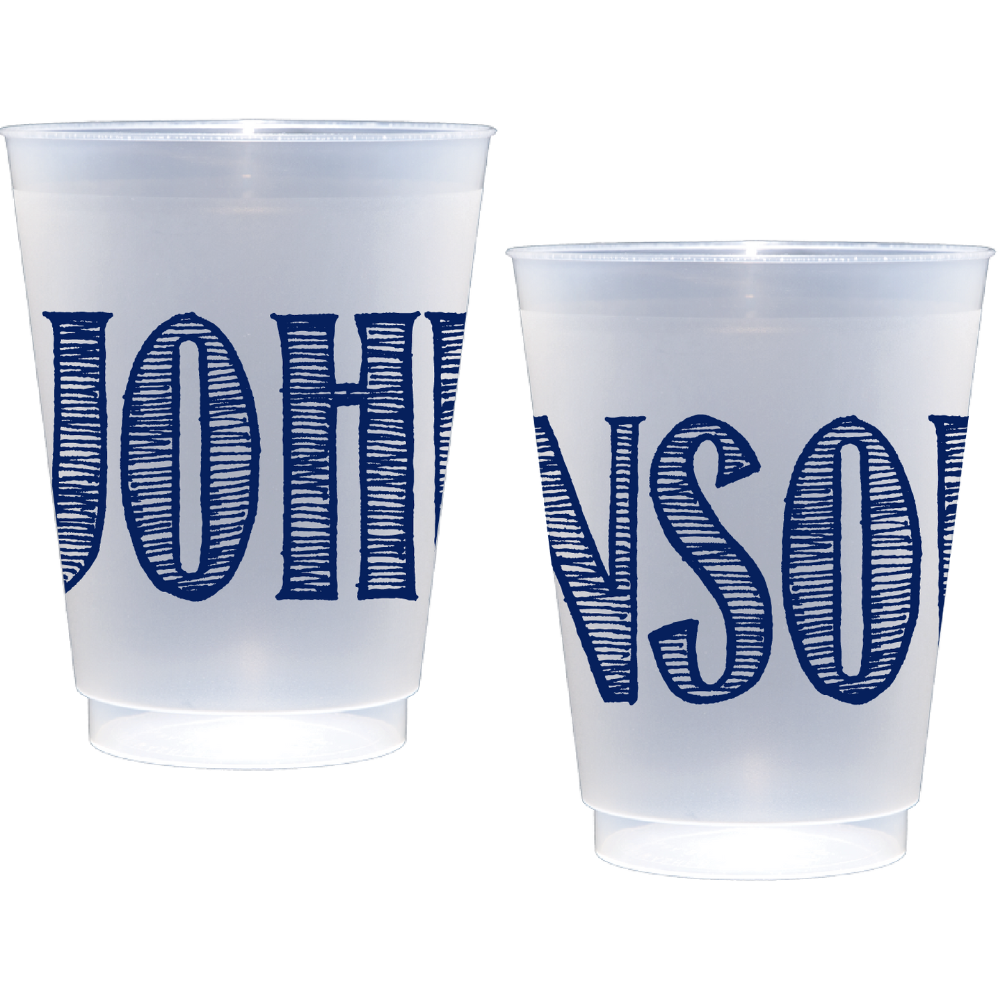 personalized sketchy name | Frosted Flex Cup