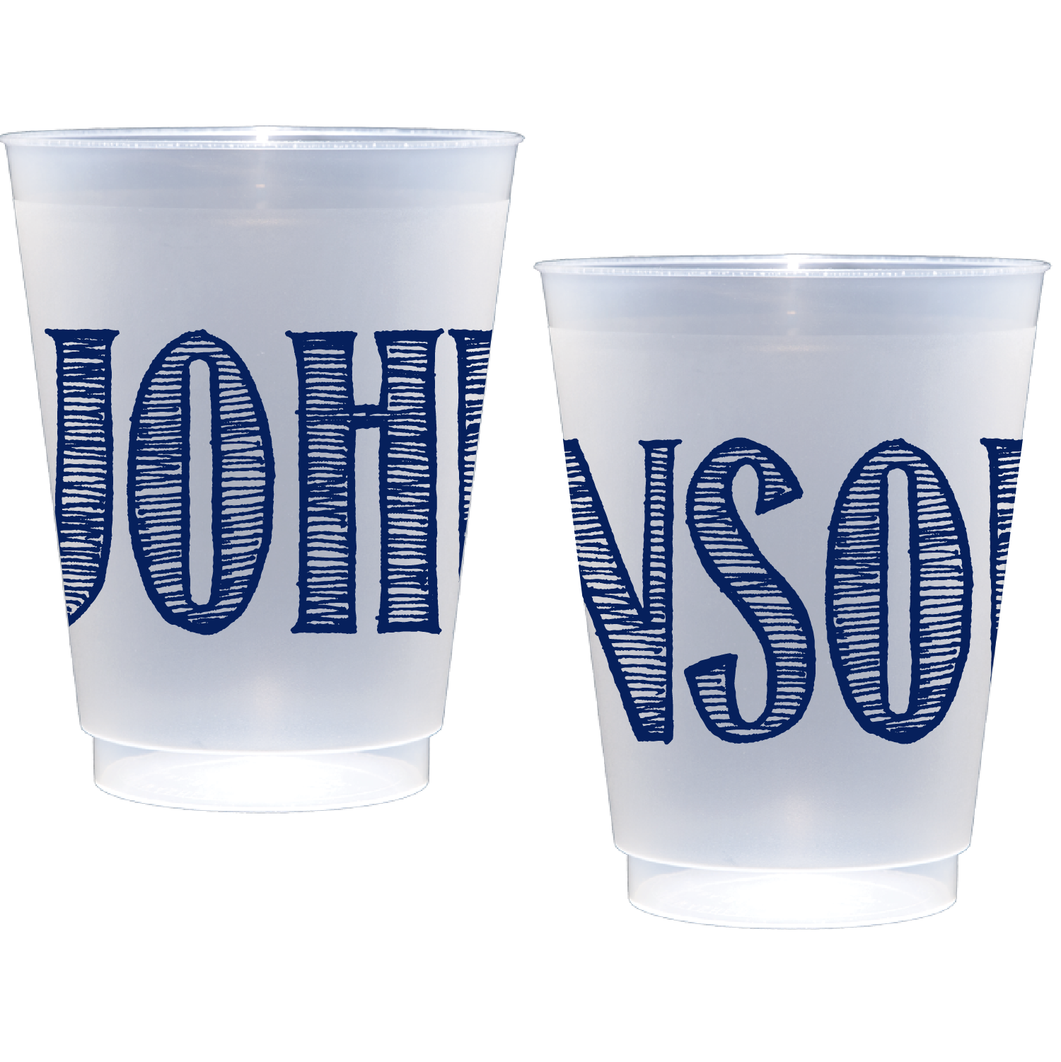 personalized sketchy name | Frosted Flex Cup