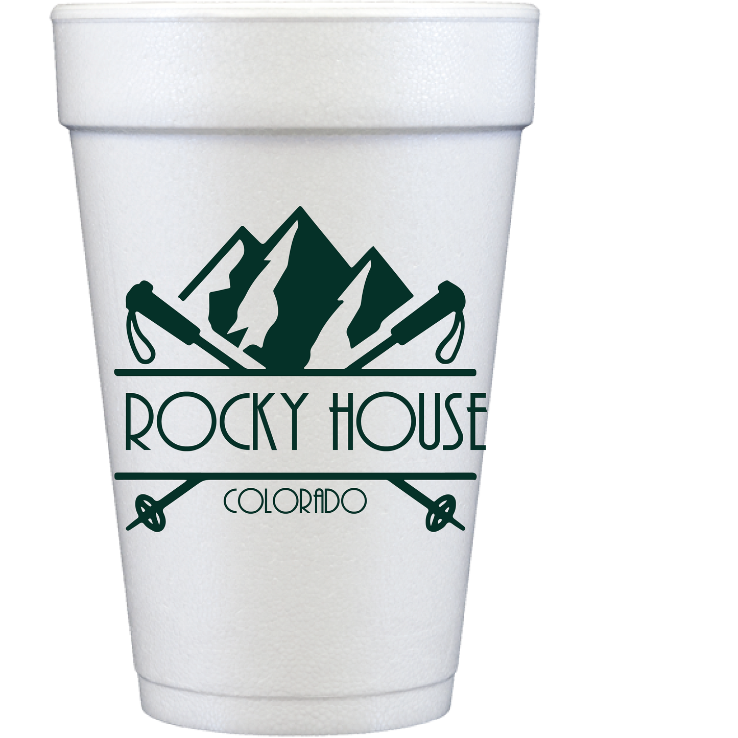 Personalized winter skiing | styrofoam cup