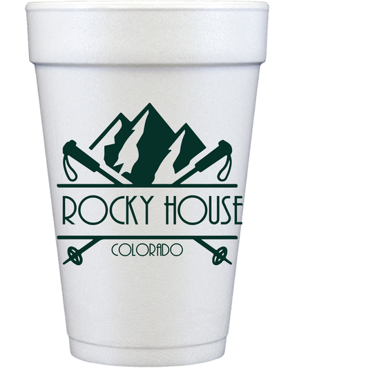 Personalized winter skiing | styrofoam cup