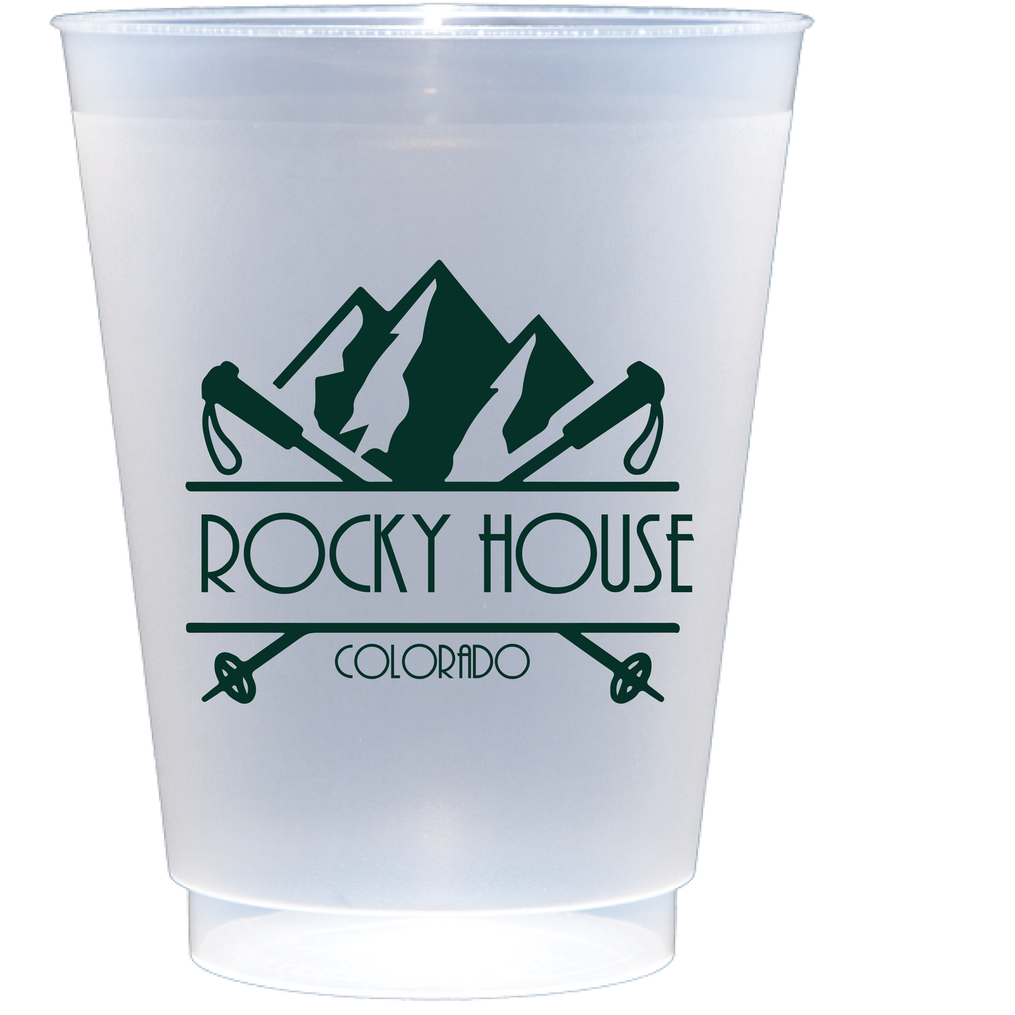 Personalized mountain ski cup | Frosted Flex Cup