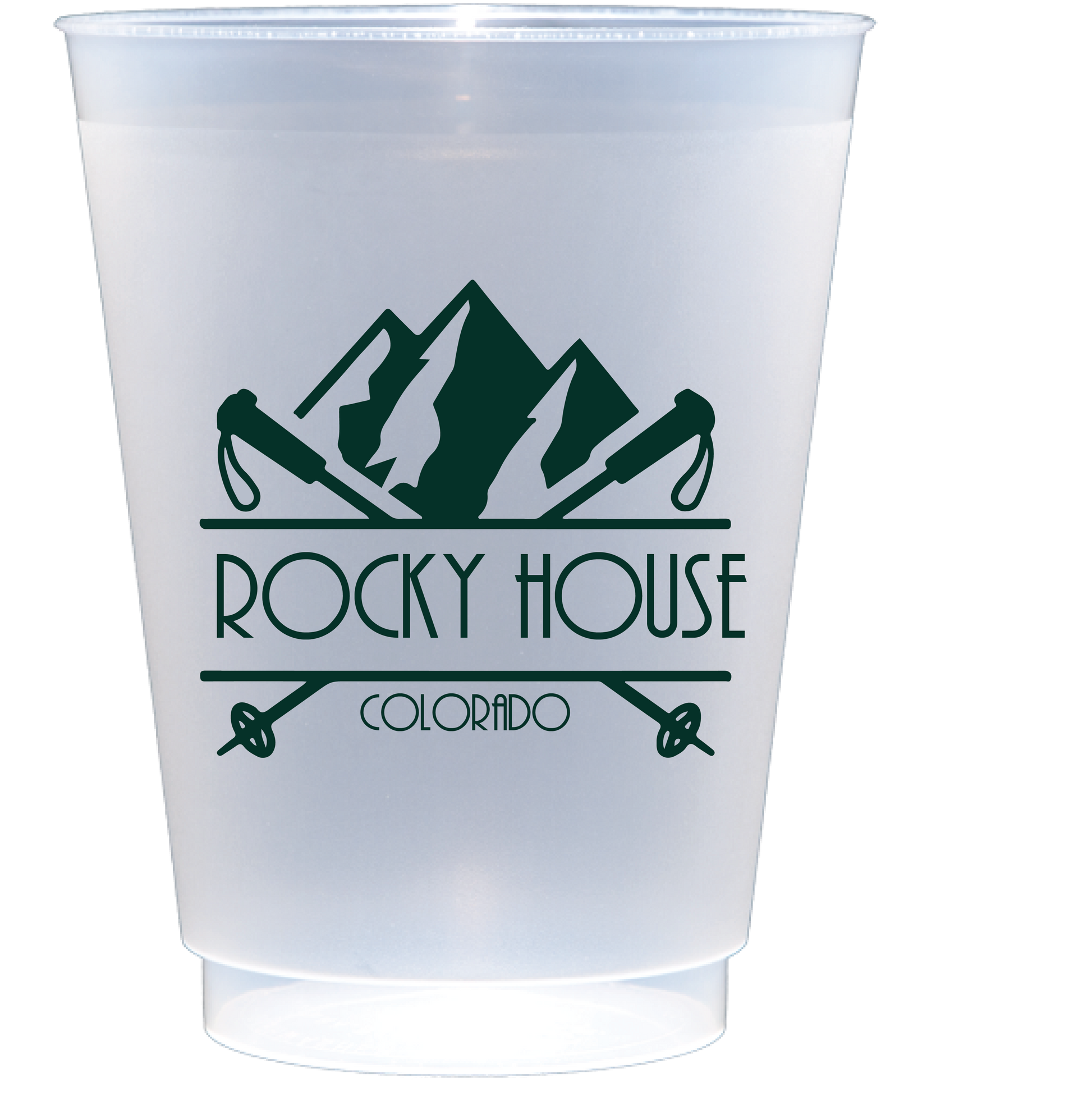 Personalized mountain ski cup | Frosted Flex Cup