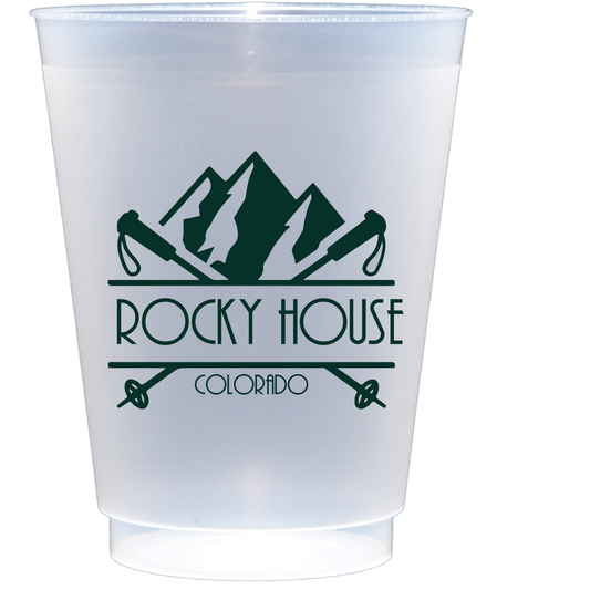 Personalized mountain ski cup | Frosted Flex Cup