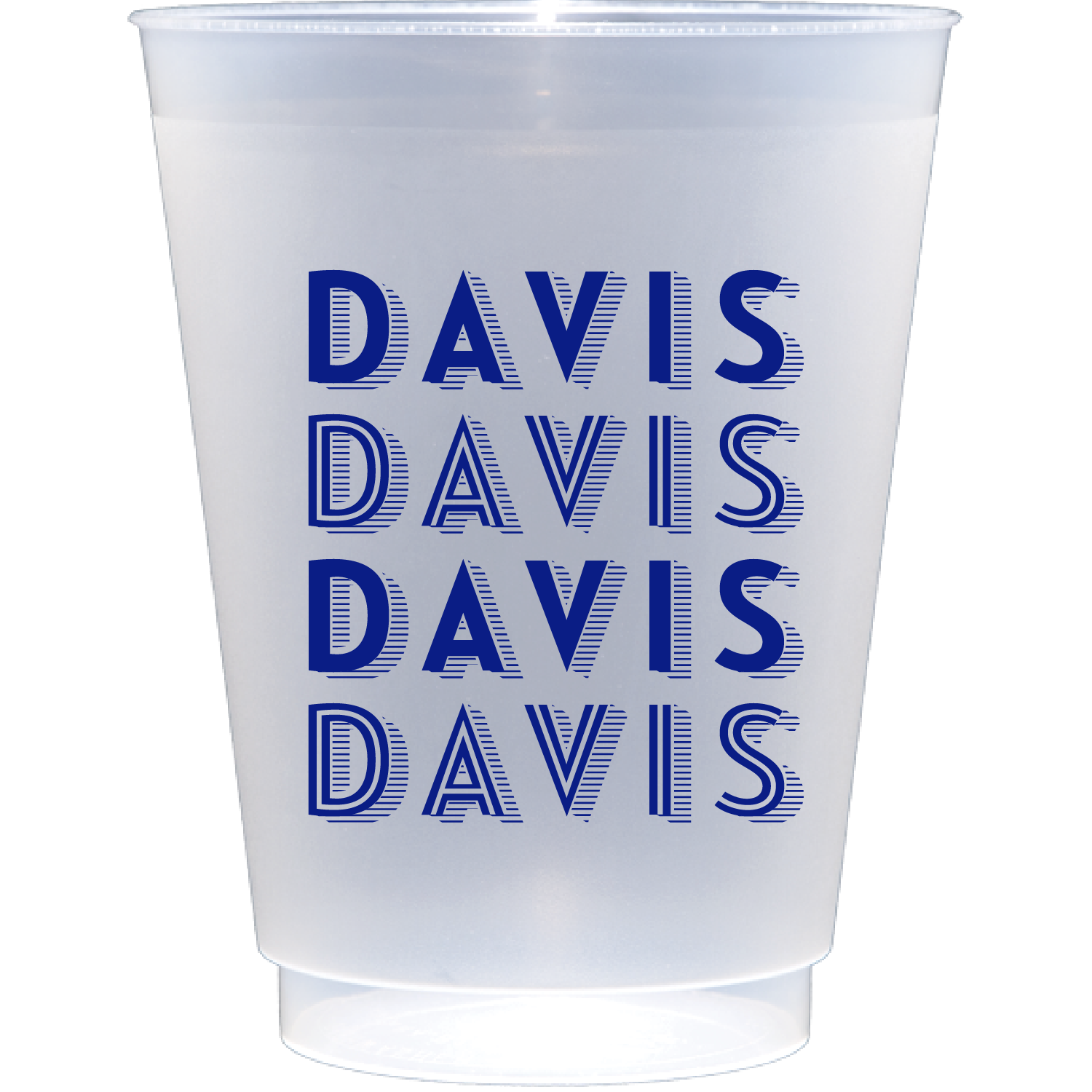 personalized stacked family name | Frosted Flex Cup