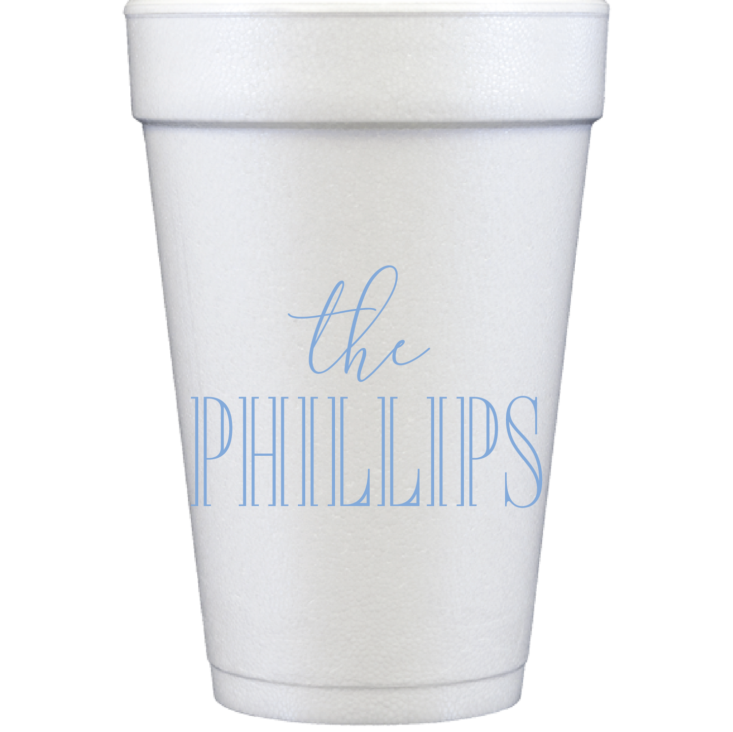 Personalized last name | styrofoam cup