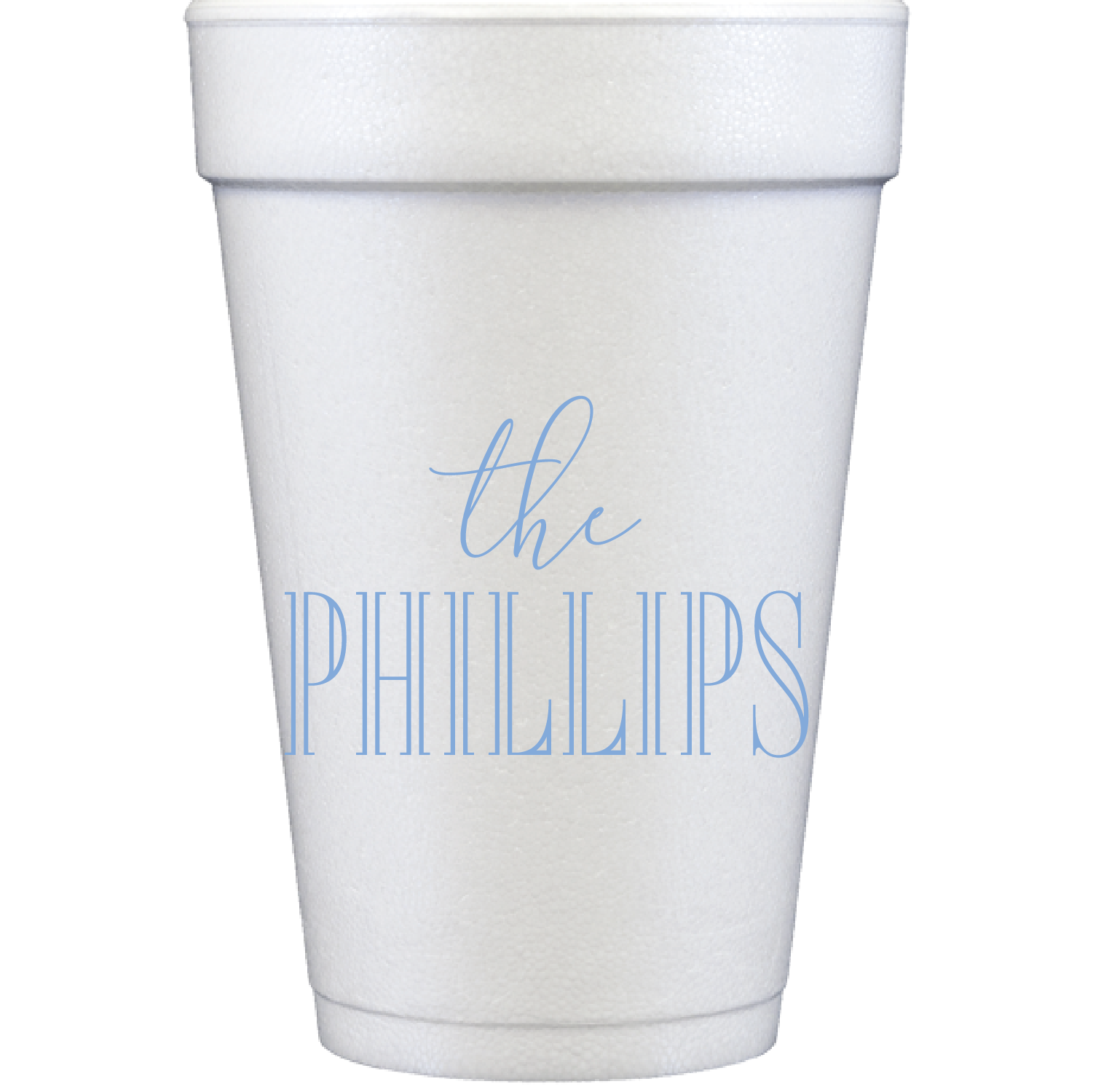 Personalized last name | styrofoam cup