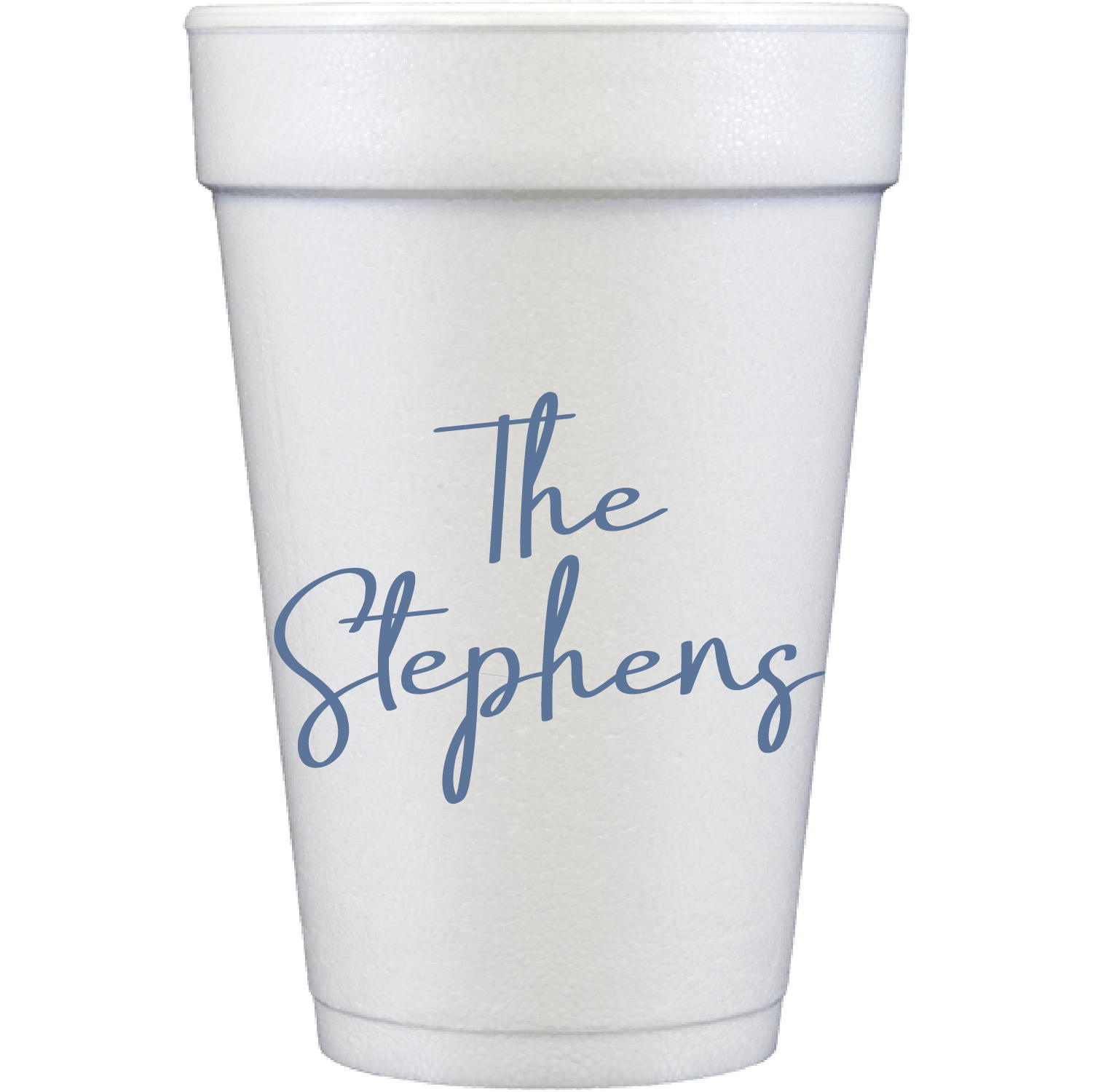 personalized last name | styrofoam cup